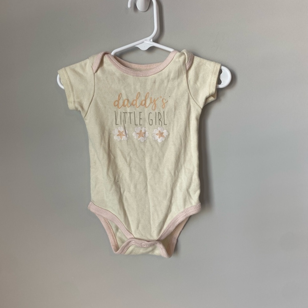 Charming Cream and Pink Onesie - Daddy's Little Girl